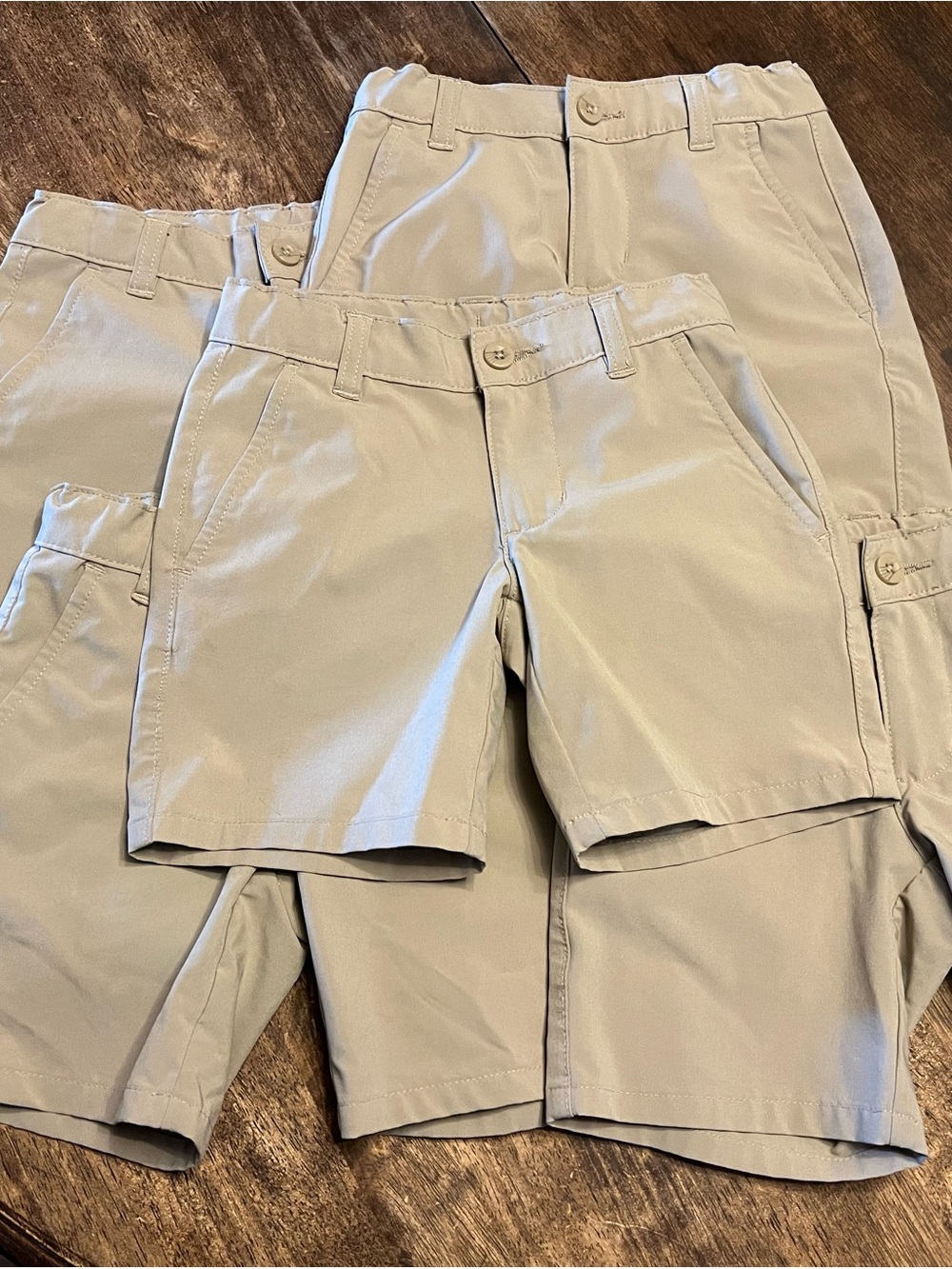 Izod Kids Light Khaki Uniform Shorts - 6 Pairs